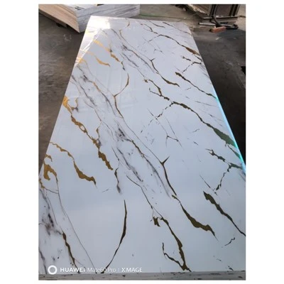 Panel de pared de PVC Recubrimiento UV Mármol